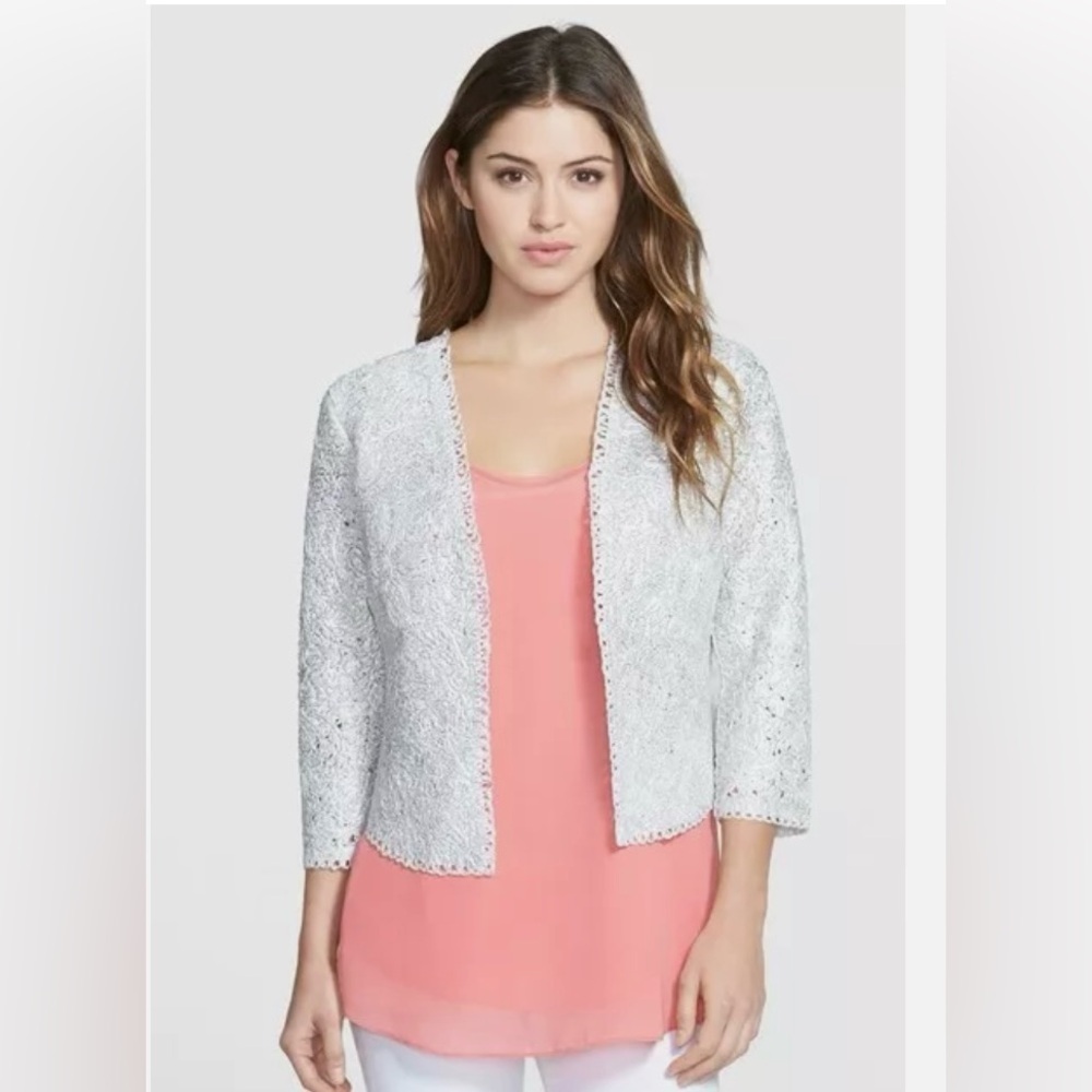 Nic & Zoe Metallic Shimmer Crop Jacket PM